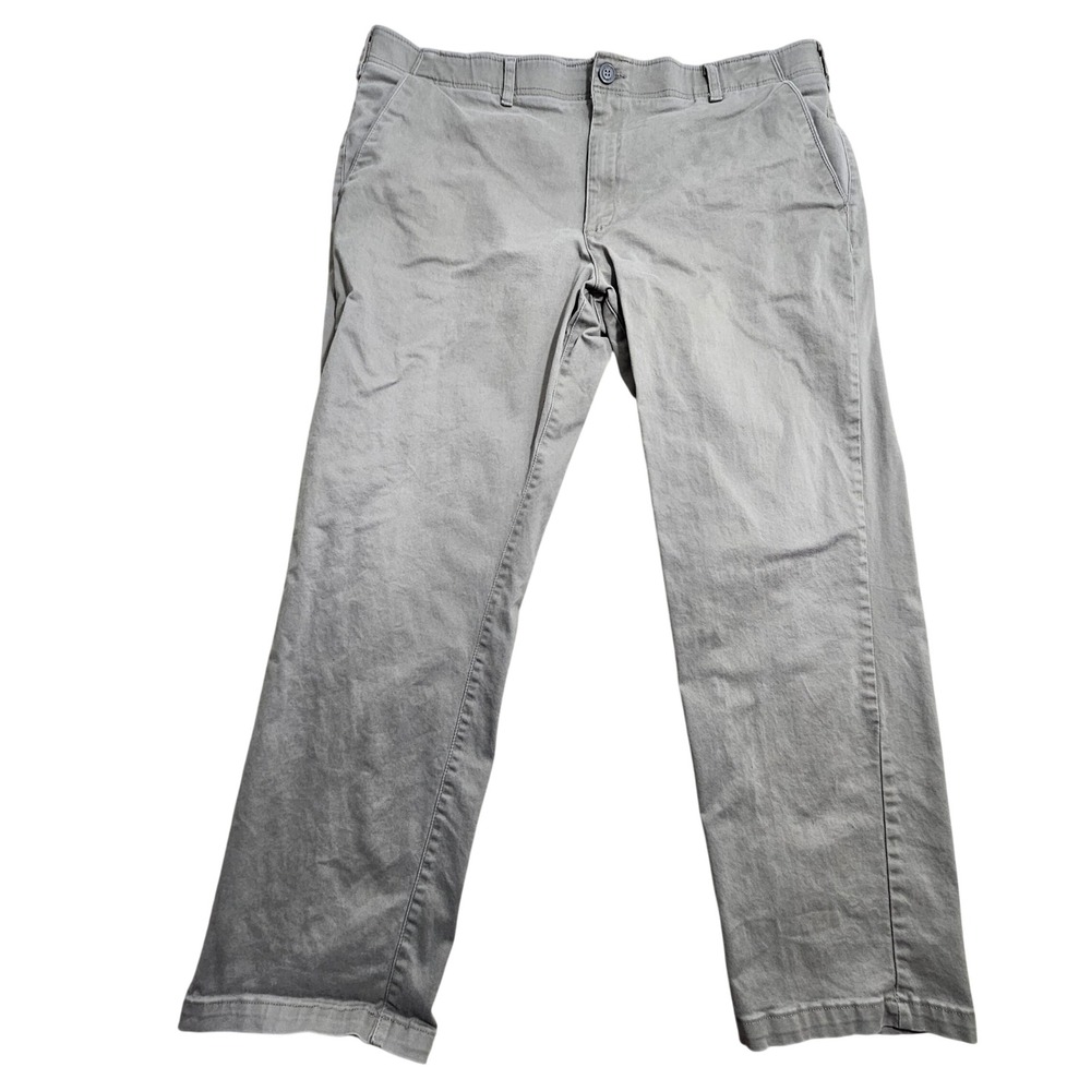 Lee Extreme Comfort Straight Fit Pants Mens 42x32 Gray Performance Chinos
